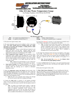 Elite 10 Color Water Temperature Gauge