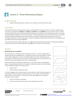 Lesson 5: Three-Dimensional Space
