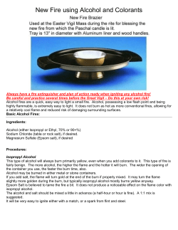 New Fire using Alcohol and Colorants
