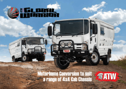 Motorhome Conversion to suit a range of 4x4 Cab Chassis