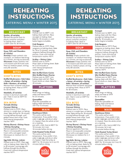 CA catering menu - Whole Foods Market