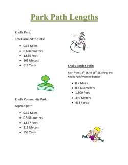 Knolls Park: Track around the lake &bull; 0.35 Miles &bull; 0.6 Kilometers