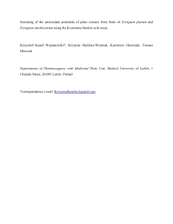 Screening of the antioxidant potentials of polar extracts from fruits of