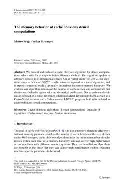The memory behavior of cache oblivious stencil