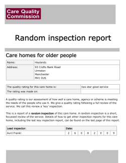 Random inspection report