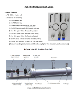 Quick Start Guide - Port City Instruments
