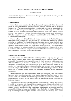 development of the czech education