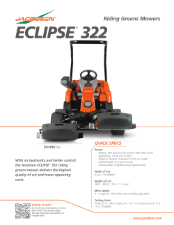 eclipse&reg; 322 - Greenmowers