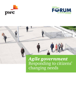 Agile government Responding to citizens` changing needs