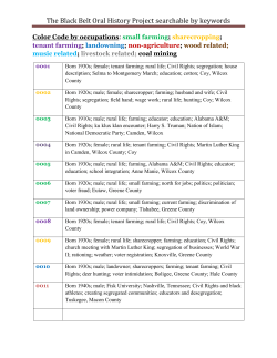 The Black Belt Oral History Project searchable by keywords