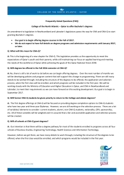 FAQ - College of the North Atlantic