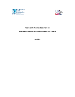 Technical Reference Document on Non-communicable