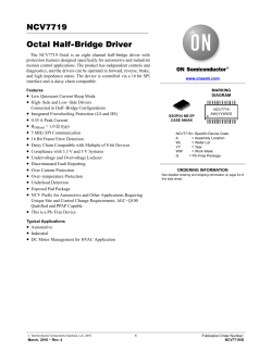 NCV7719 - Octal Half-Bridge Driver
