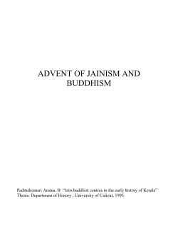 ADVENT OF JAINISM AND BUDDHISM