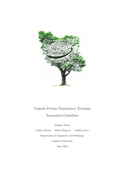 Uppsala Persian Dependency Treebank Annotation Guidelines