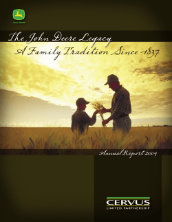 A Family Tradition Since 1837 e John Deere Legacy