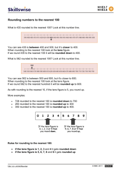 Rounding numbers to the nearest 100
