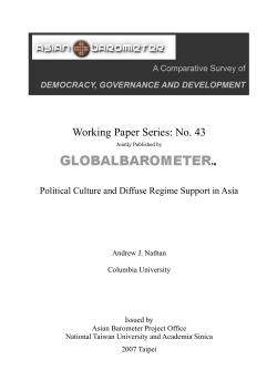 Political Culture and Democratic Legitimacy in Asia