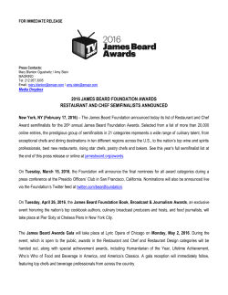 2016 James Beard Awards