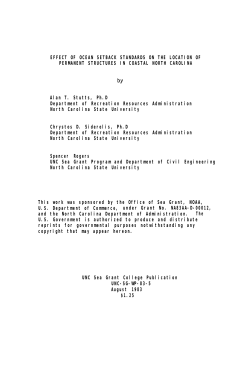 EFFECT OF OCEAN SETBACK STANDARDS ON THE LOCATION