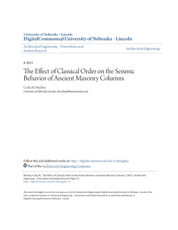The Effect of Classical Order on the Seismic Behavior of Ancient