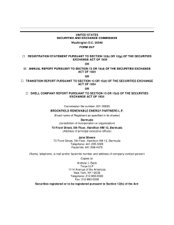 UNITED STATES SECURITIES AND EXCHANGE COMMISSION