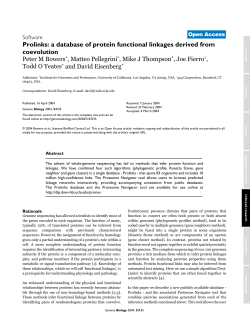 a database of protein functional linkages derived from coevolution