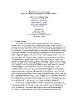 Overview of Dena`ina Prehistory 2