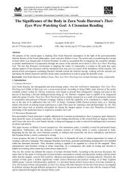 The Significance of the Body