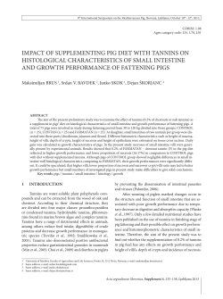 impact of supplementing pig diet with tannins on histological