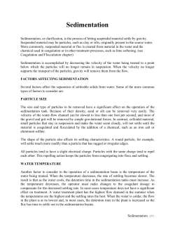 Sedimentation