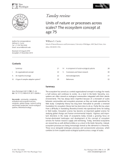 Units of nature or processes across scales? The ecosystem concept