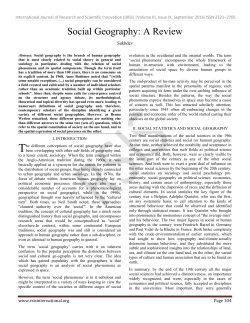 Social Geography: A Review