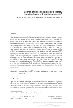 German children use prosody to identify participant roles in transitive