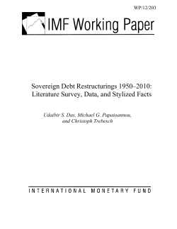 Sovereign Debt Restructurings 1950&ndash;2010