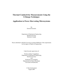Thermal Conductivity Measurements Using the 3