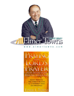 Praying The Lord`s Prayer