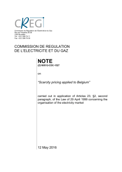 Scarcity pricing applied to Belgium