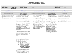 ENG 201 CASR SP 2010 - Dutchess Community College
