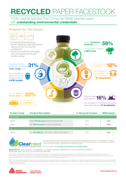 the recycled paper infographic