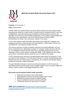 JMAD New Zealand Media Ownership Report 2015