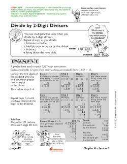 Divide by 2-Digit Divisors