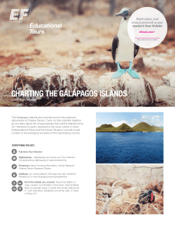 CHARTING THE GAL&Aacute;PAGOS ISLANDS