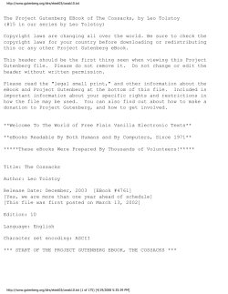 The Project Gutenberg EBook of The Cossacks, by Leo Tolstoy (#15