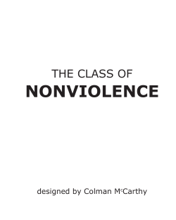 THE CLASS OF NONVIOLENCE - Peaceful Schools International