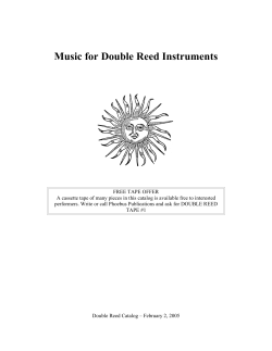 Music for Double Reed Instruments