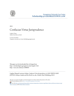 Confucian Virtue Jurisprudence