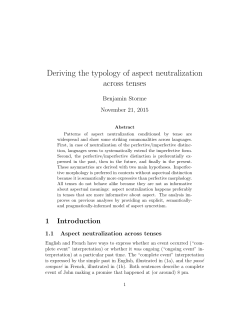 Deriving the typology of aspect neutralization across tenses