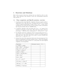 1 Exercises and Solutions