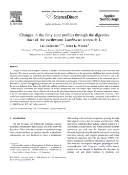 Changes in the fatty acid profiles through the digestive tract of the